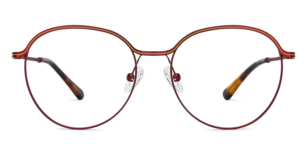 Maroon Round Full Rim Unisex Eyeglasses by Lenskart STUDIO-205354