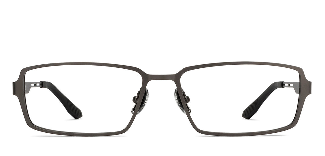 Gunmetal Rectangle Full Rim Unisex Eyeglasses by Lenskart STUDIO-213172