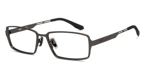 Gunmetal Rectangle Full Rim Unisex Eyeglasses by Lenskart STUDIO-213172