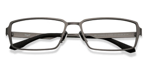 Gunmetal Rectangle Full Rim Unisex Eyeglasses by Lenskart STUDIO-213172