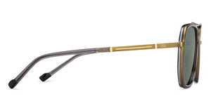 Gold Geometric Full Rim Unisex Sunglasses by Lenskart STUDIO-205480
