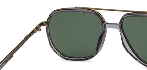 Gold Geometric Full Rim Unisex Sunglasses by Lenskart STUDIO-205480