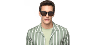 Tortoise Square Full Rim Unisex Sunglasses by Lenskart-210743