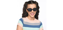 Load image into Gallery viewer, Black Round Full Rim Women Sunglasses by Lenskart-210744