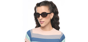 Tortoise Round Full Rim Women Sunglasses by Lenskart-210746