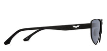 Load image into Gallery viewer, Black Geometric Full Rim Unisex Sunglasses by Lenskart STUDIO-213180