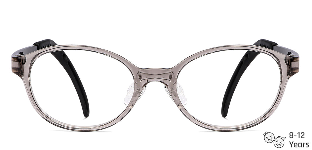Grey Oval Full Rim  Kid Eyeglasses by Lenskart Junior-145678