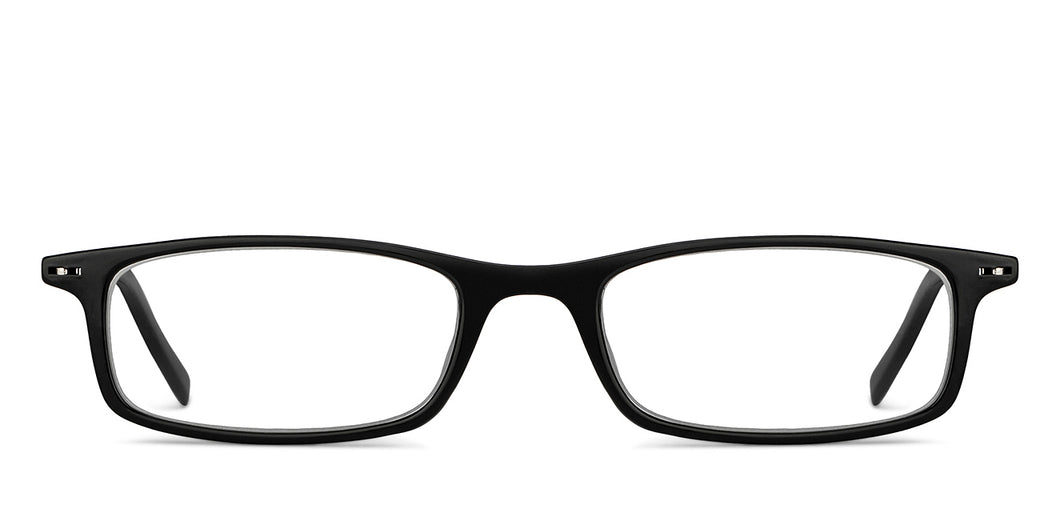 Black Rectangle Full Rim Unisex Eyeglasses by Lenskart READERS-151330