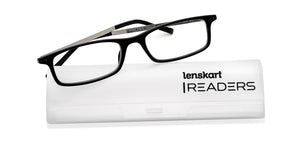Black Rectangle Full Rim Unisex Eyeglasses by Lenskart READERS-151330