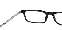 Load image into Gallery viewer, Black Rectangle Full Rim Unisex Eyeglasses by Lenskart READERS-151331