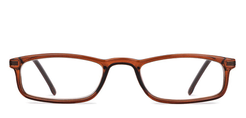 Brown Rectangle Full Rim Unisex Eyeglasses by Lenskart READERS-152153