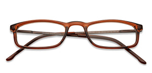 Brown Rectangle Full Rim Unisex Eyeglasses by Lenskart READERS-152153