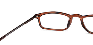 Brown Rectangle Full Rim Unisex Eyeglasses by Lenskart READERS-152154