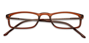 Brown Rectangle Full Rim Unisex Eyeglasses by Lenskart READERS-152154
