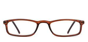 Brown Rectangle Full Rim Unisex Eyeglasses by Lenskart READERS-152155