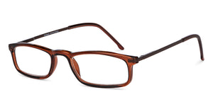 Brown Rectangle Full Rim Unisex Eyeglasses by Lenskart READERS-152155