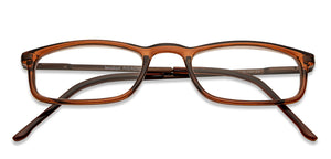 Brown Rectangle Full Rim Unisex Eyeglasses by Lenskart READERS-152155