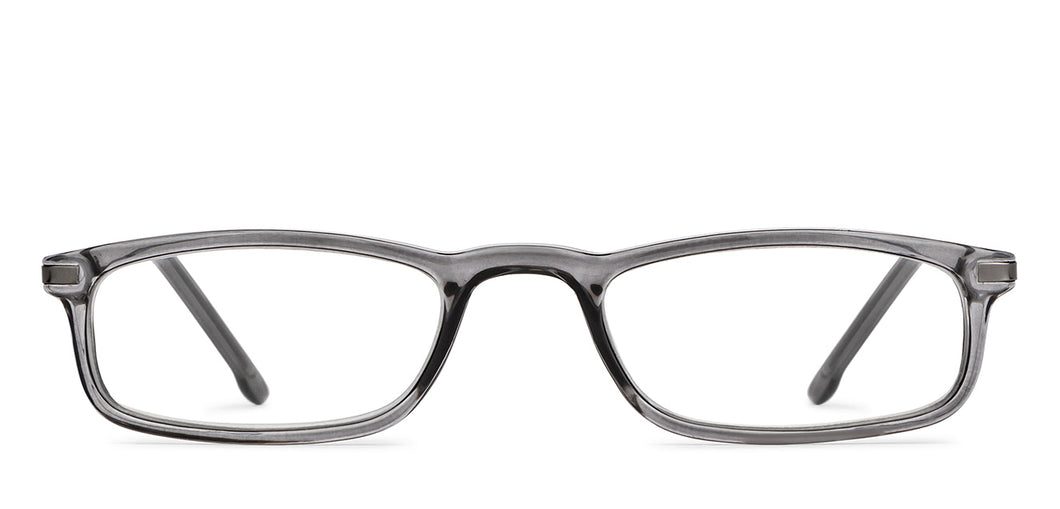 Grey Rectangle Full Rim Unisex Eyeglasses by Lenskart READERS-152157