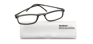 Grey Rectangle Full Rim Unisex Eyeglasses by Lenskart READERS-152157