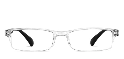 Transparent Rectangle Half Rim Unisex Eyeglasses by LENSKART BLU READERS-152031