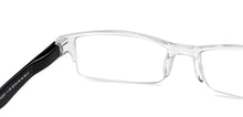 Load image into Gallery viewer, Transparent Rectangle Half Rim Unisex Eyeglasses by LENSKART BLU READERS-152031