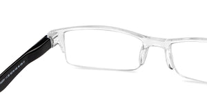 Transparent Rectangle Half Rim Unisex Eyeglasses by LENSKART BLU READERS-152031