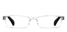 Load image into Gallery viewer, Transparent Rectangle Half Rim Unisex Eyeglasses by LENSKART BLU READERS-153139