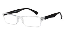 Load image into Gallery viewer, Transparent Rectangle Half Rim Unisex Eyeglasses by LENSKART BLU READERS-152616
