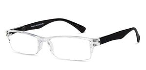 Transparent Rectangle Half Rim Unisex Eyeglasses by LENSKART BLU READERS-152616