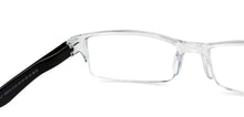 Load image into Gallery viewer, Transparent Rectangle Half Rim Unisex Eyeglasses by LENSKART BLU READERS-152616