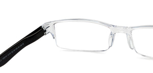 Transparent Rectangle Half Rim Unisex Eyeglasses by LENSKART BLU READERS-152616
