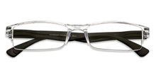 Load image into Gallery viewer, Transparent Rectangle Half Rim Unisex Eyeglasses by LENSKART BLU READERS-152616