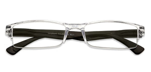 Transparent Rectangle Half Rim Unisex Eyeglasses by LENSKART BLU READERS-152616
