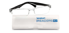 Load image into Gallery viewer, Transparent Rectangle Half Rim Unisex Eyeglasses by LENSKART BLU READERS-152616