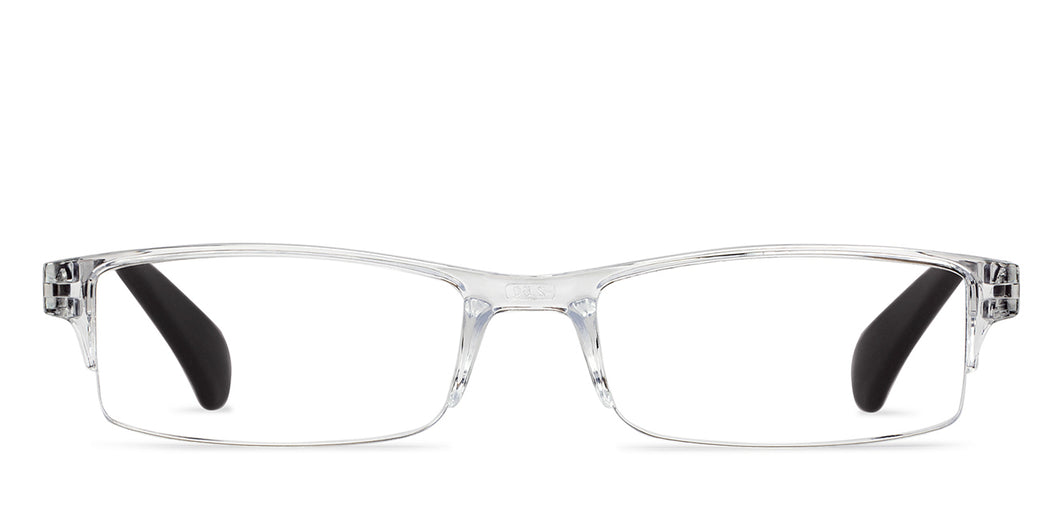 Transparent Rectangle Half Rim Unisex Eyeglasses by LENSKART BLU READERS-152617