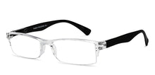 Load image into Gallery viewer, Transparent Rectangle Half Rim Unisex Eyeglasses by LENSKART BLU READERS-152617