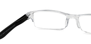 Transparent Rectangle Half Rim Unisex Eyeglasses by LENSKART BLU READERS-152617