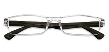 Load image into Gallery viewer, Transparent Rectangle Half Rim Unisex Eyeglasses by LENSKART BLU READERS-152617