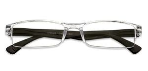 Transparent Rectangle Half Rim Unisex Eyeglasses by LENSKART BLU READERS-152617