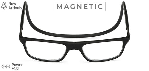 Black Rectangle Full Rim Unisex Eyeglasses by LENSKART PREMIUM READERS-147466
