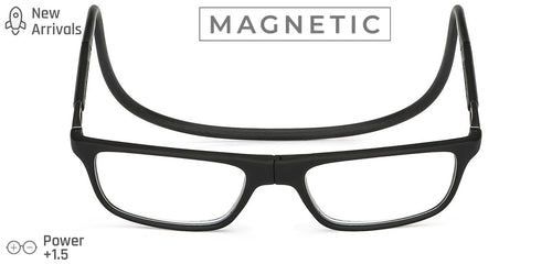 Black Rectangle Full Rim Unisex Eyeglasses by LENSKART PREMIUM READERS-147467