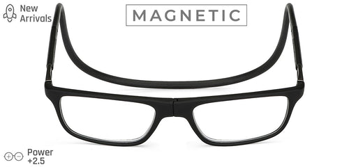 Black Rectangle Full Rim Unisex Eyeglasses by LENSKART PREMIUM READERS-147469