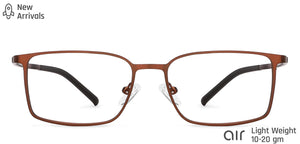 Copper Rectangle Full Rim Unisex Eyeglasses by Lenskart Air Computer Glasses-146716