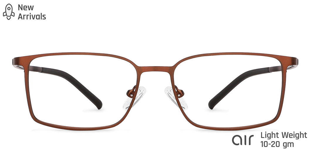 Copper Rectangle Full Rim Unisex Eyeglasses by Lenskart Air Computer Glasses-146716