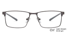 Load image into Gallery viewer, Grey Rectangle Full Rim Unisex Eyeglasses by Lenskart Air Online-139667