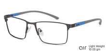 Load image into Gallery viewer, Grey Rectangle Full Rim Unisex Eyeglasses by Lenskart Air Online-139667