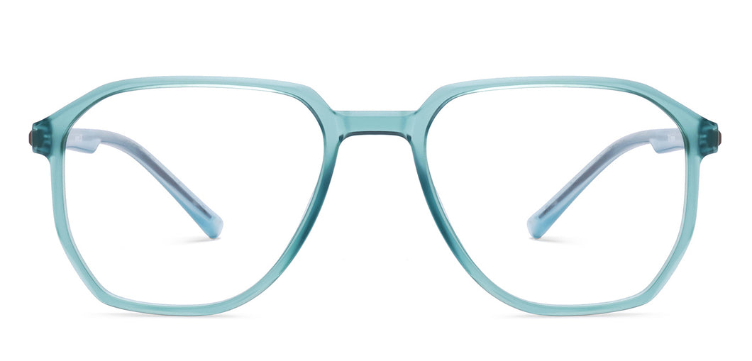 Blue Hexagonal Full Rim Unisex Eyeglasses by Lenskart Air-206734