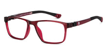 Load image into Gallery viewer, Maroon Rectangle Full Rim Kids Eyeglasses by Hooper-204404