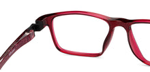 Load image into Gallery viewer, Maroon Rectangle Full Rim Kids Eyeglasses by Hooper-204404