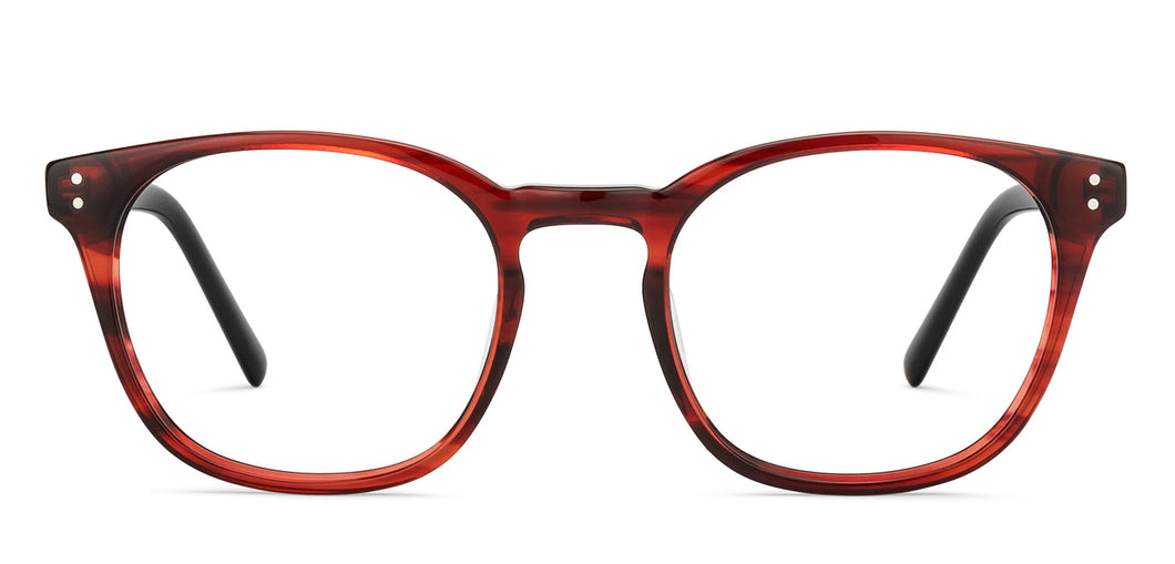 Maroon Square Full Rim Unisex Eyeglasses by Vincent Chase-201154